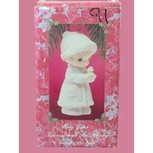 1991 Precious Moments May Your Christmas Be Merry Bird Ornament 524174 Vintage